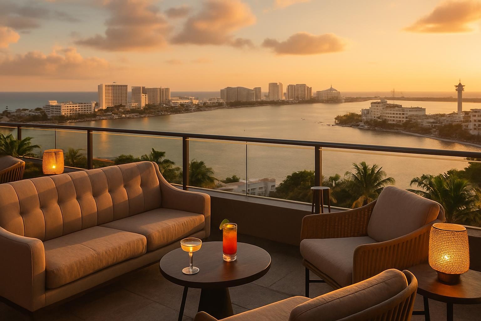 Mexico — rooftop bar view