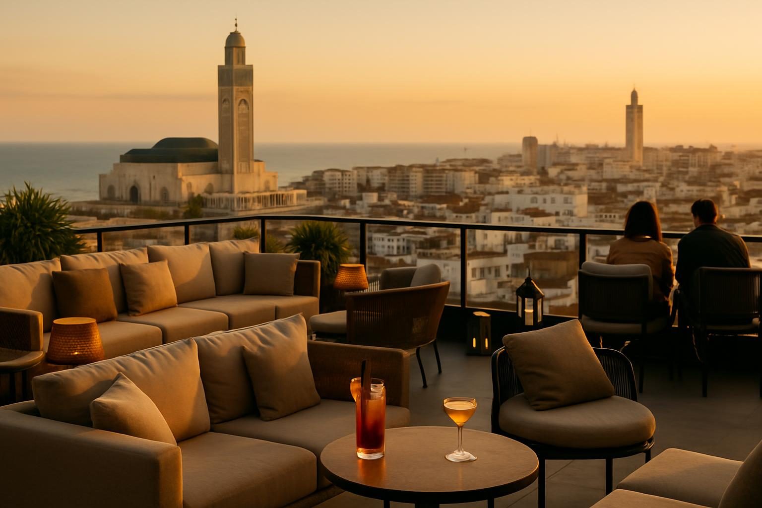 Morocco — rooftop bar view