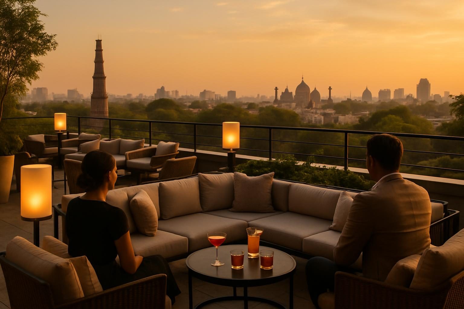 India — rooftop bar view