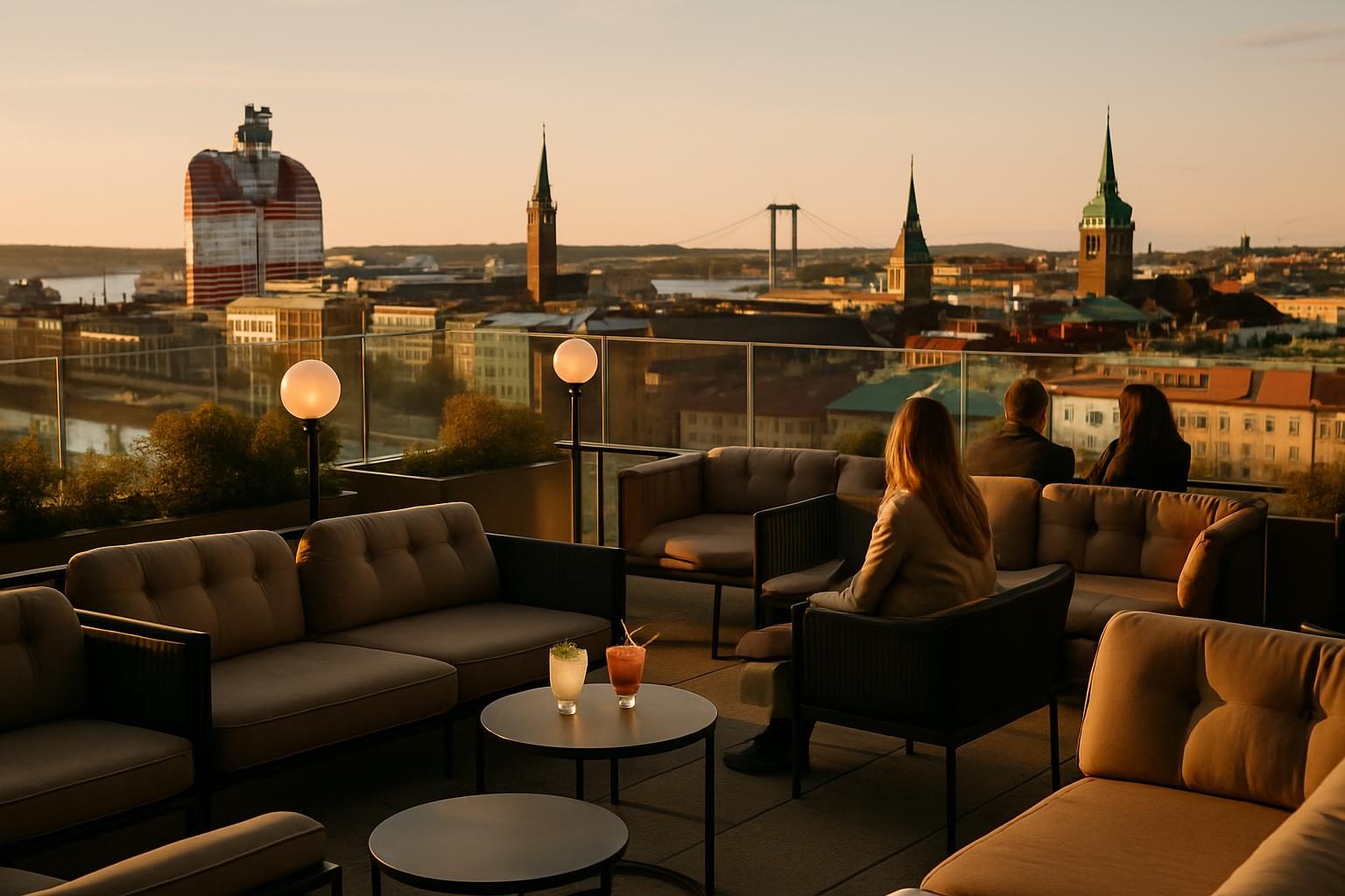 Sweden — rooftop bar view