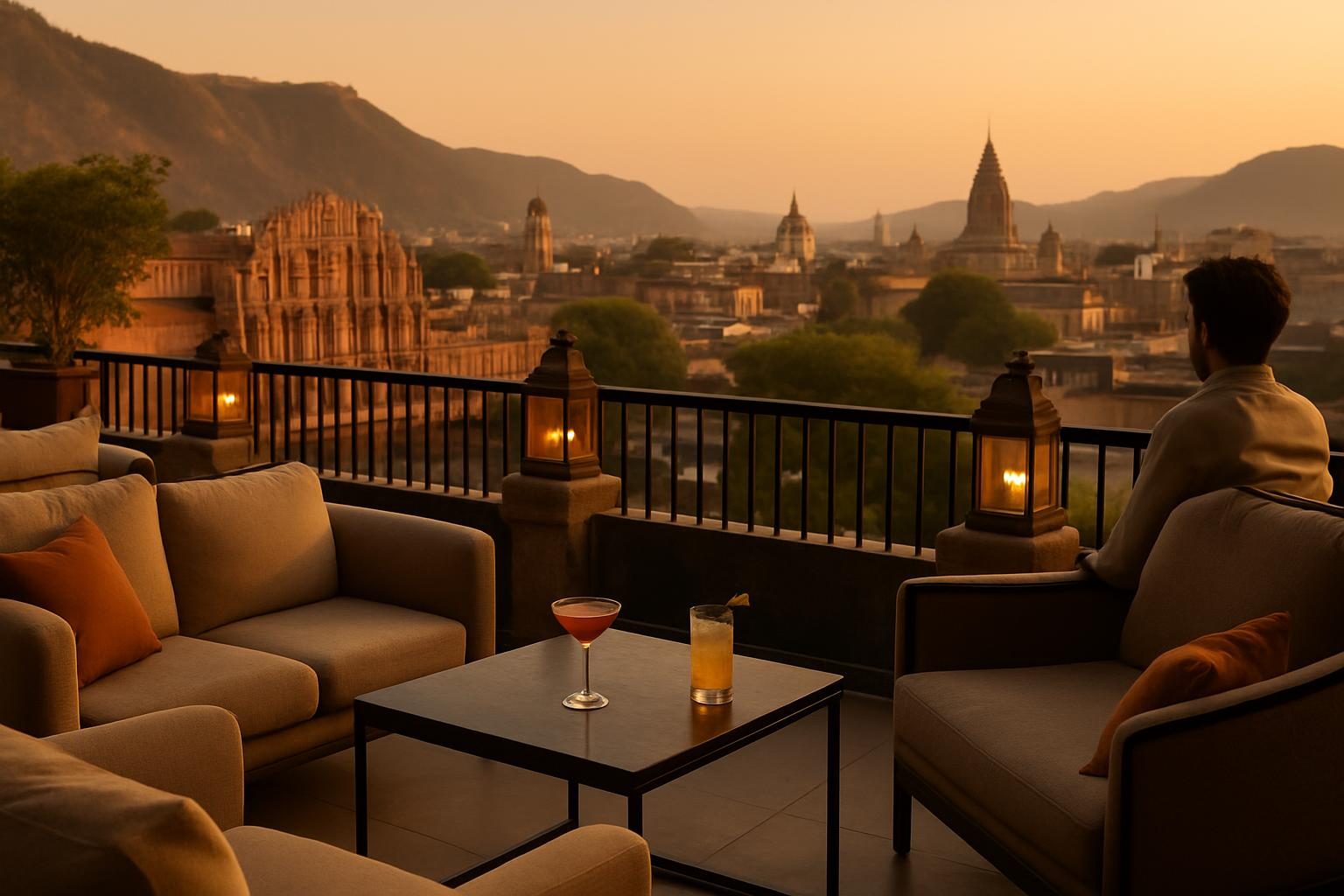 India — rooftop bar view