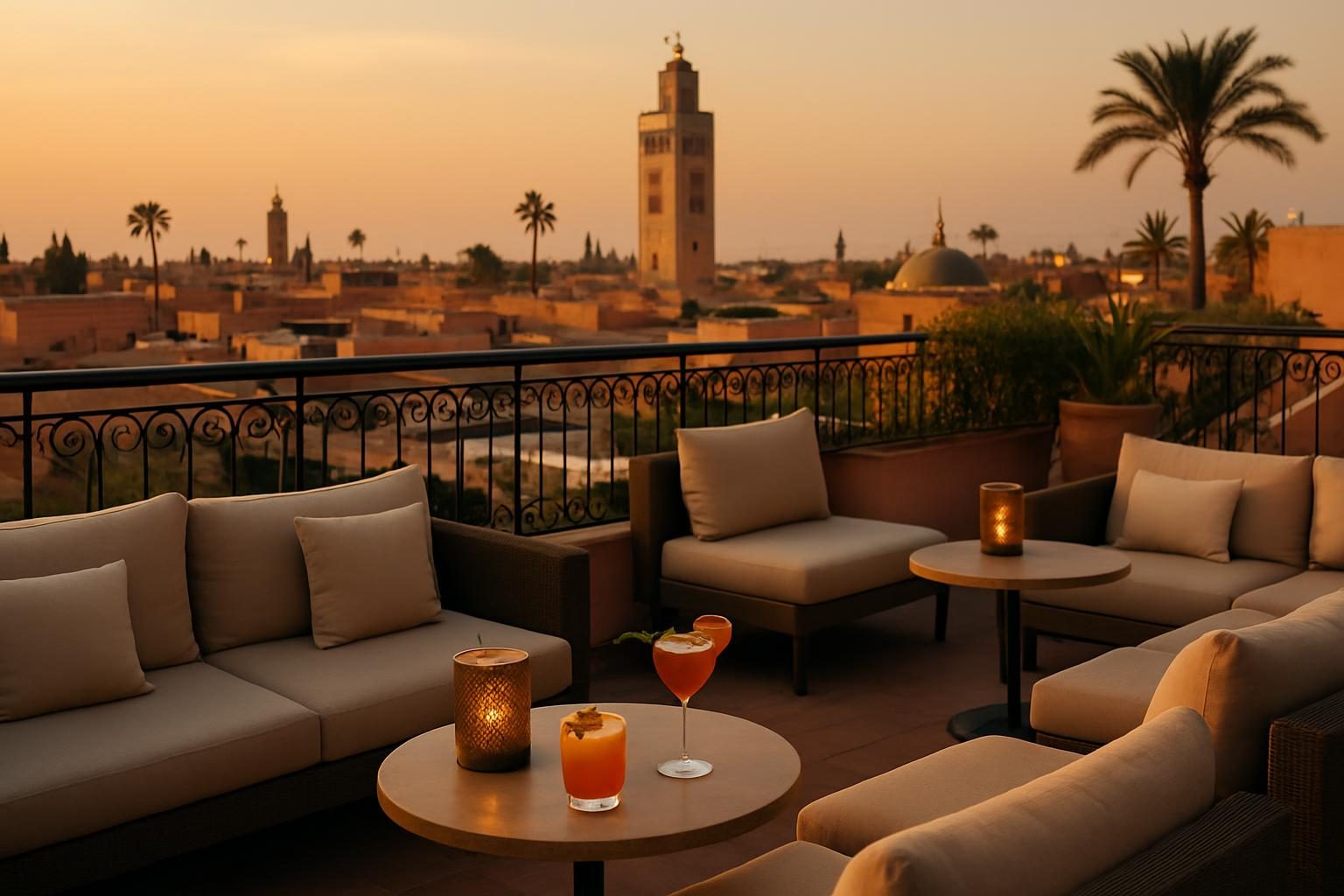 Morocco — rooftop bar view
