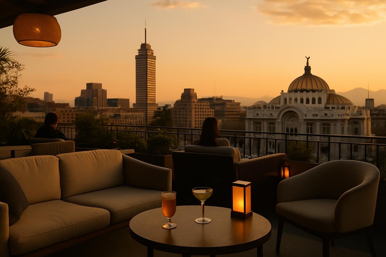 Mexico — rooftop bar view