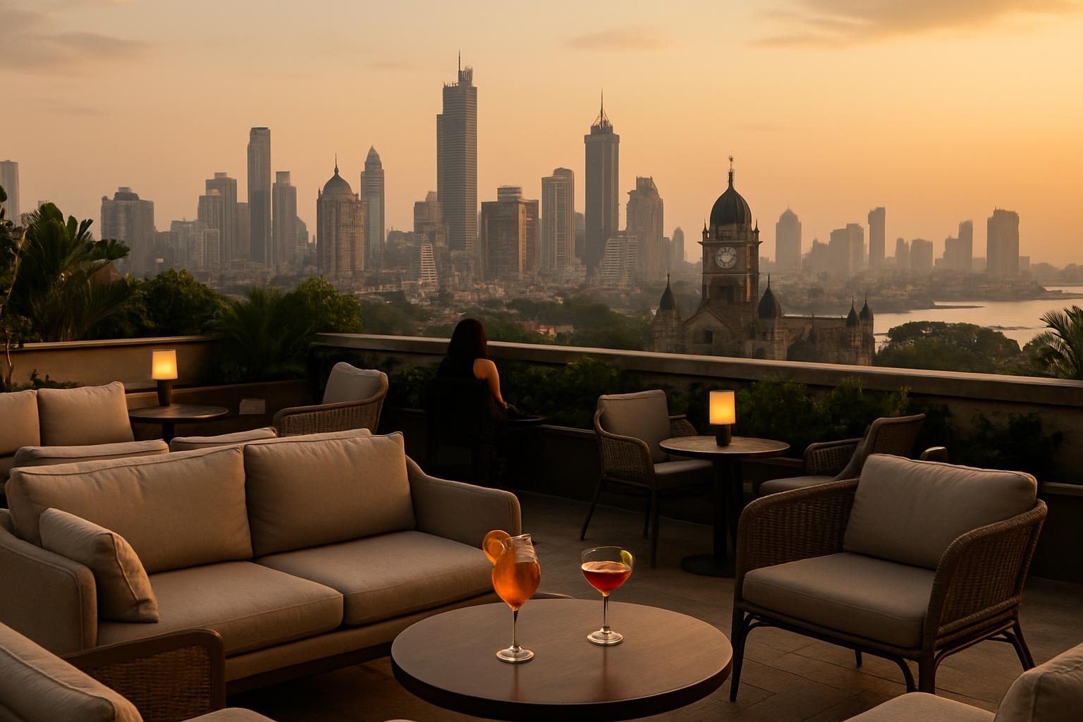 India — rooftop bar view
