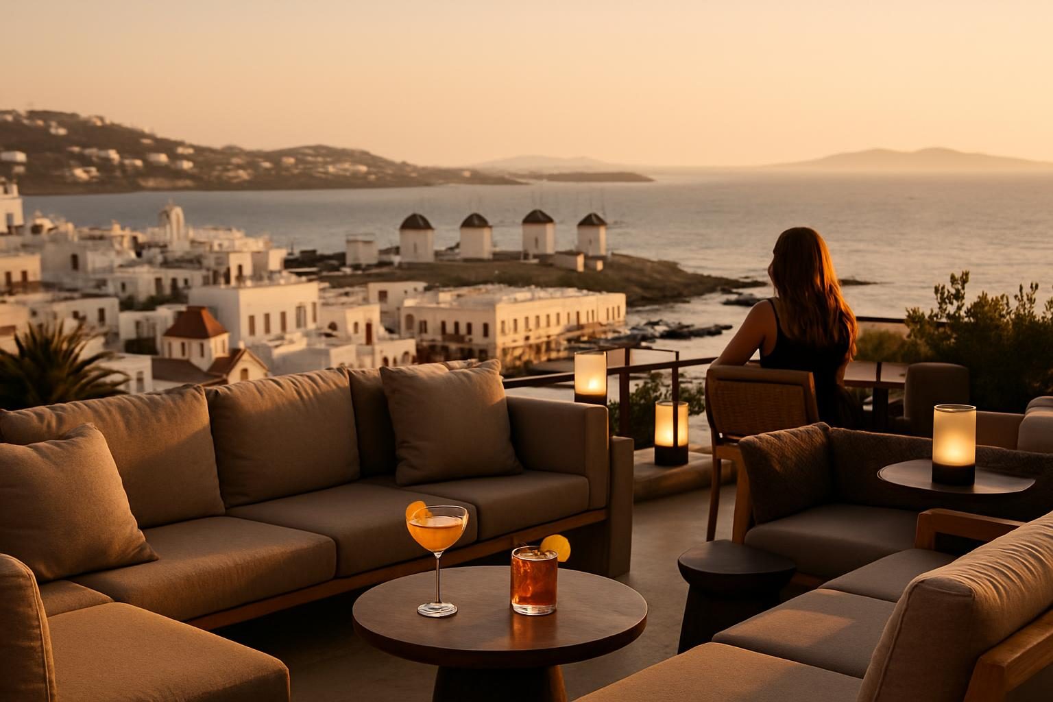 Greece — rooftop bar view