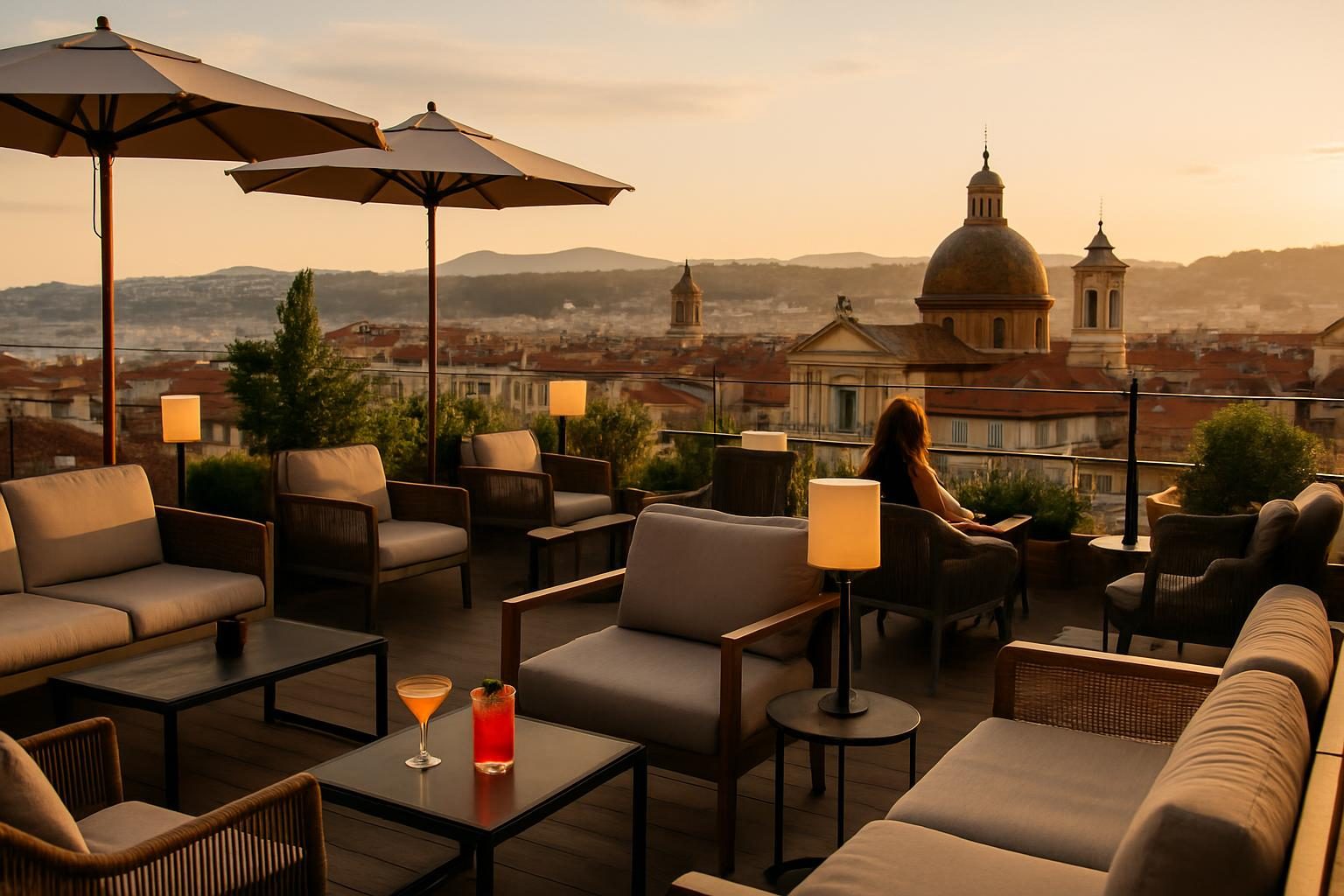 France — rooftop bar view