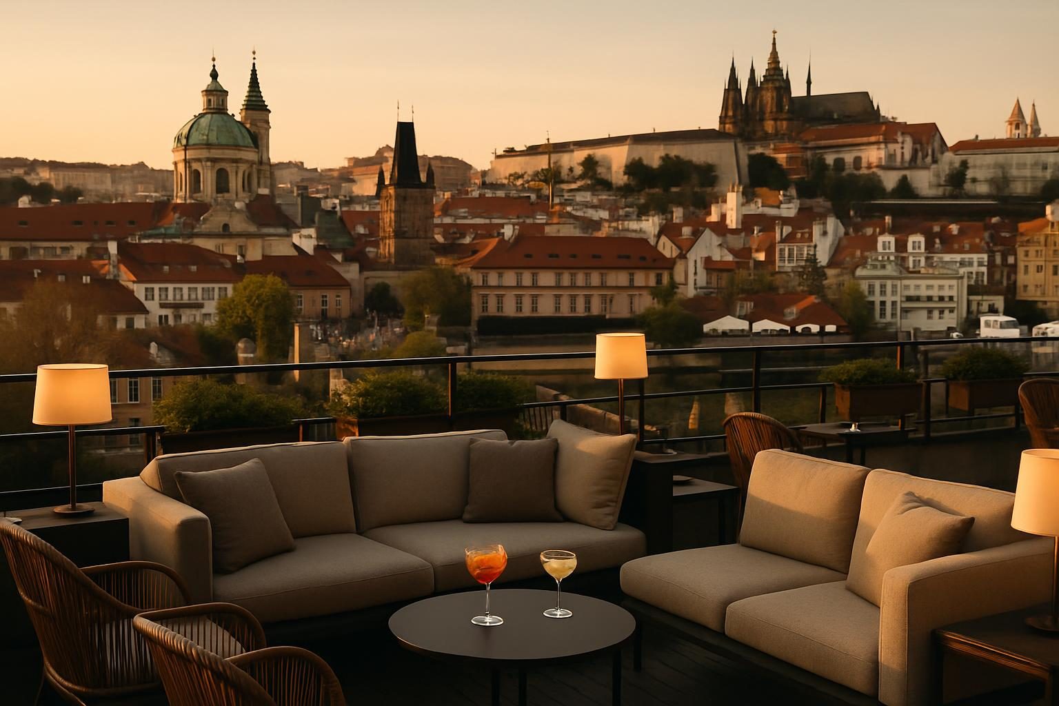 Czech Republic — rooftop bar view