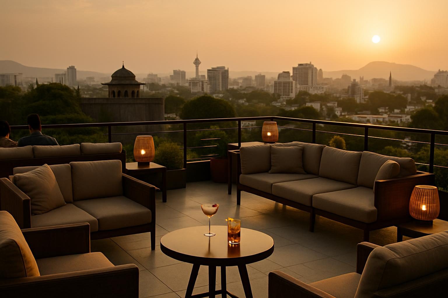 India — rooftop bar view