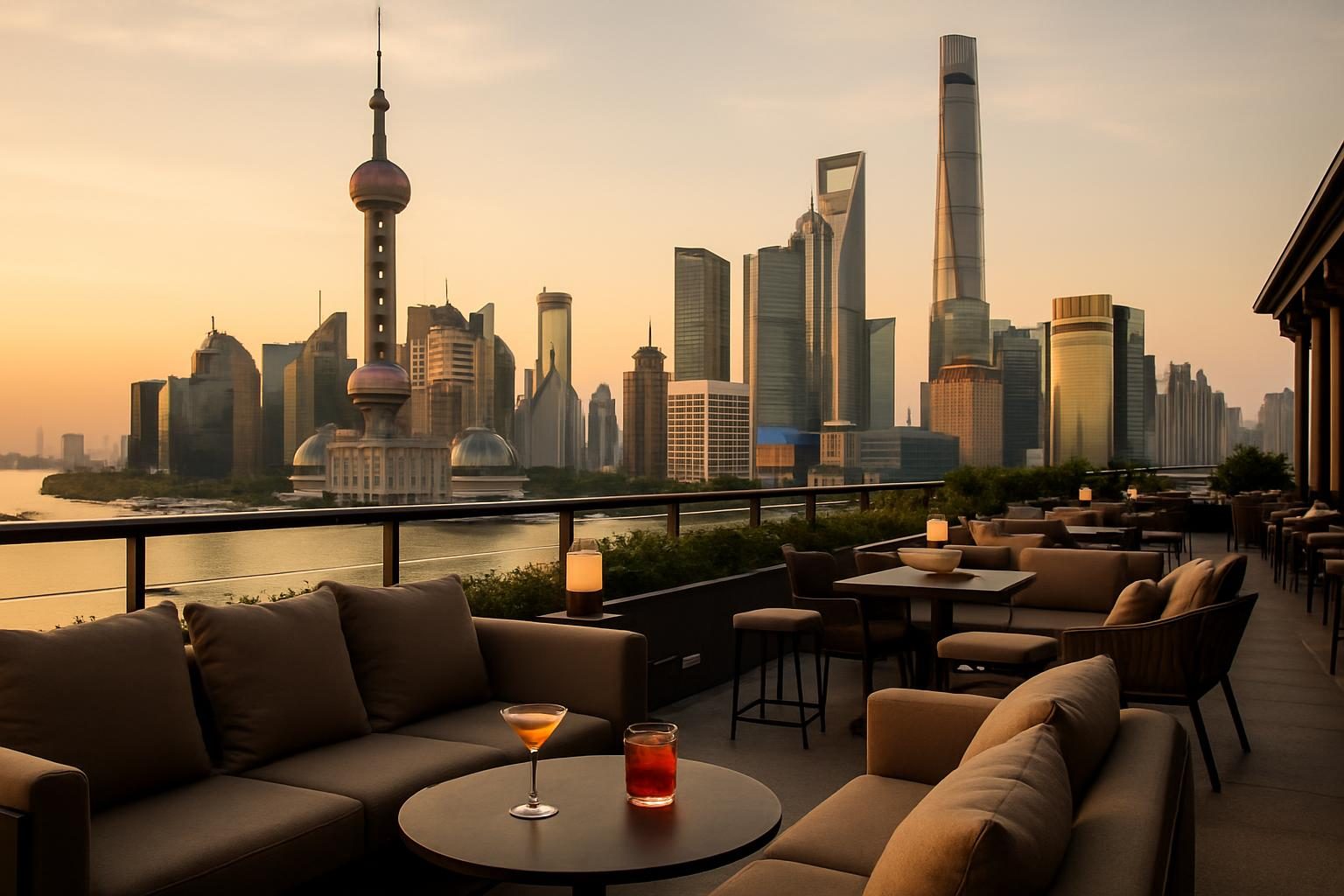 China — rooftop bar view
