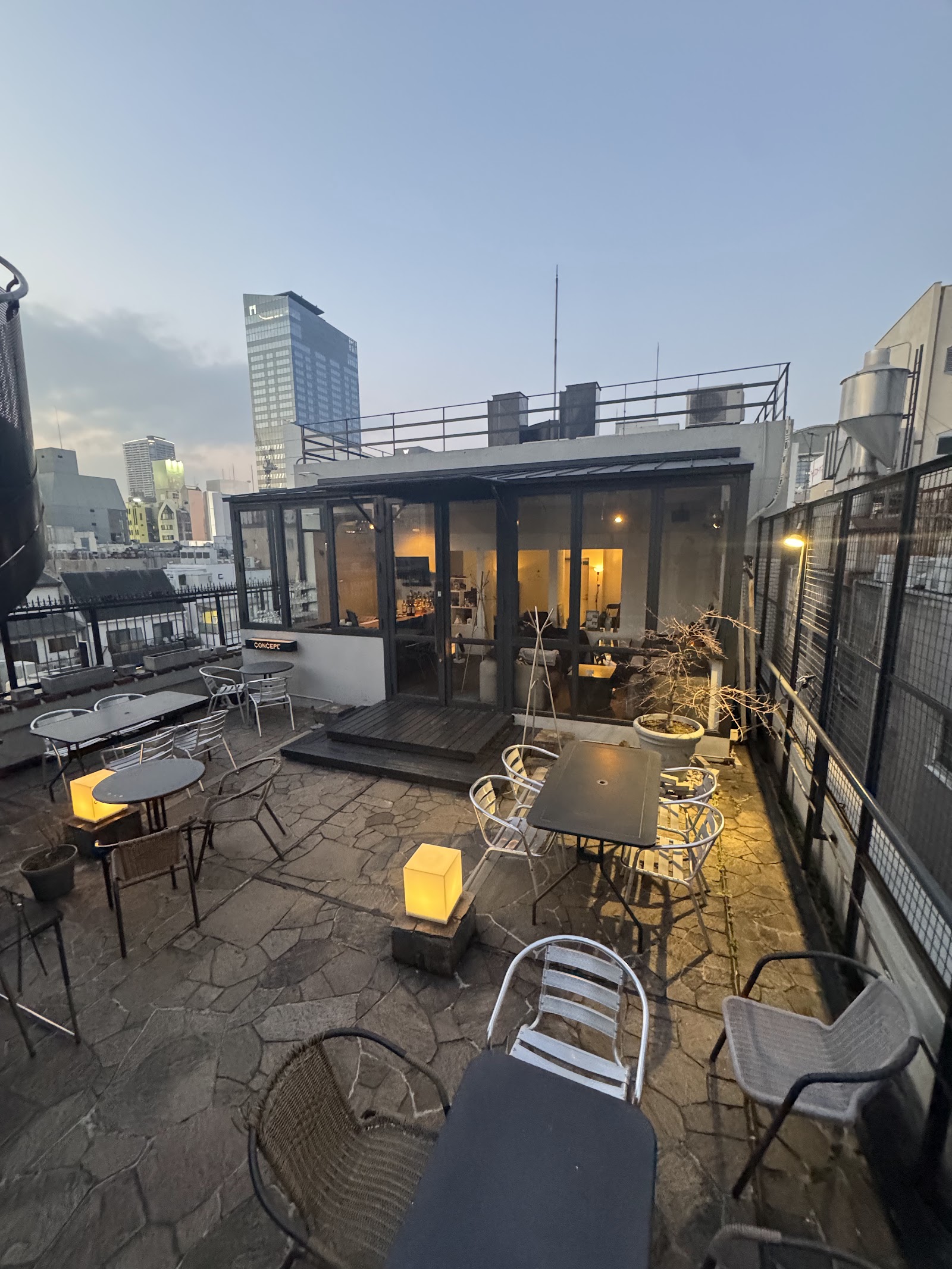 Concept rooftop bar