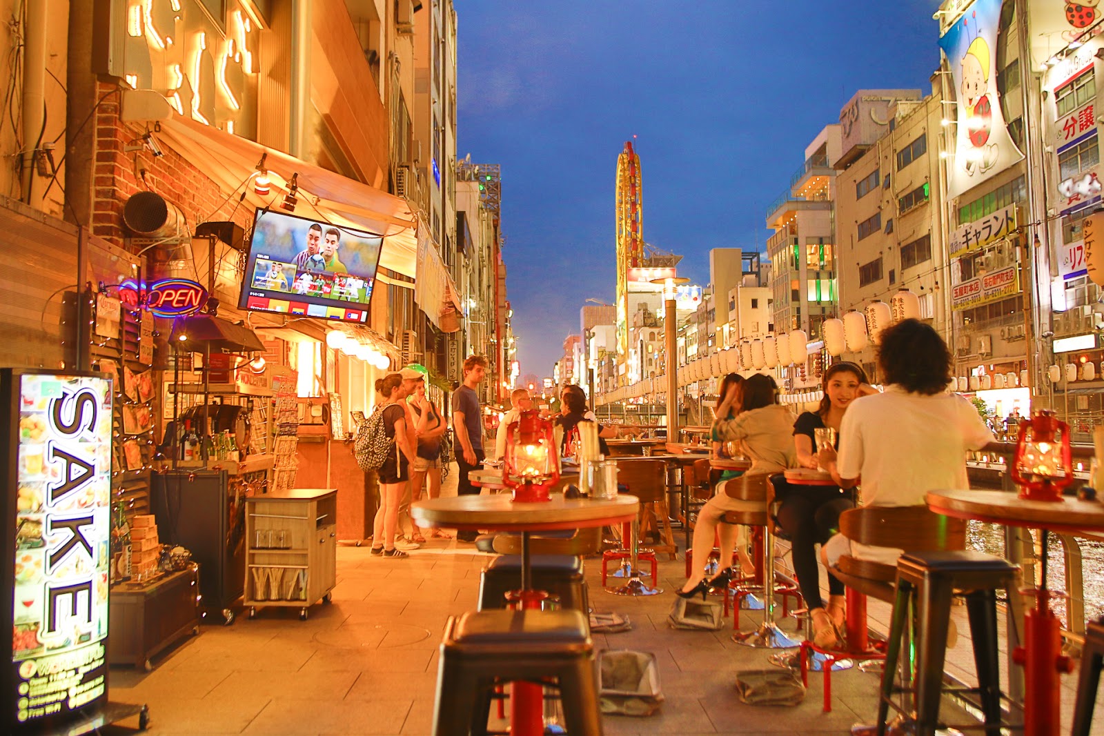 Dotonbori Riverside Grill Wonder rooftop bar