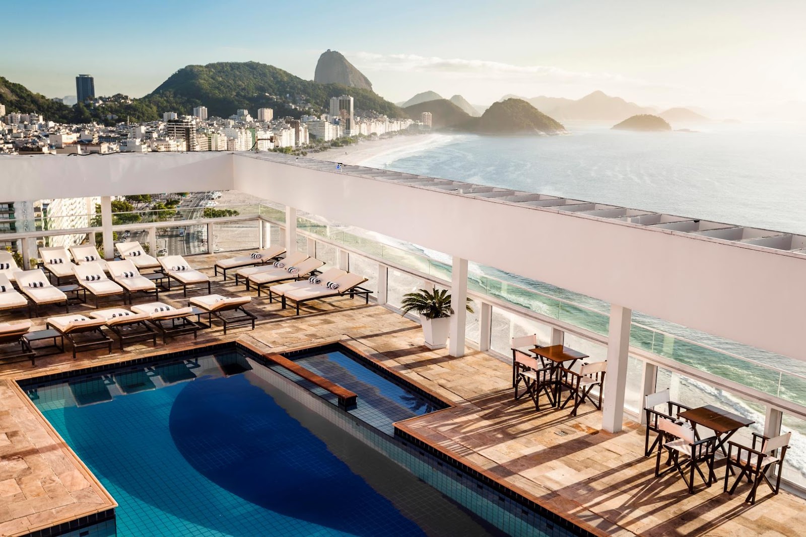 Hotel Rio Othon Palace rooftop bar in Rio de Janeiro, Brazil