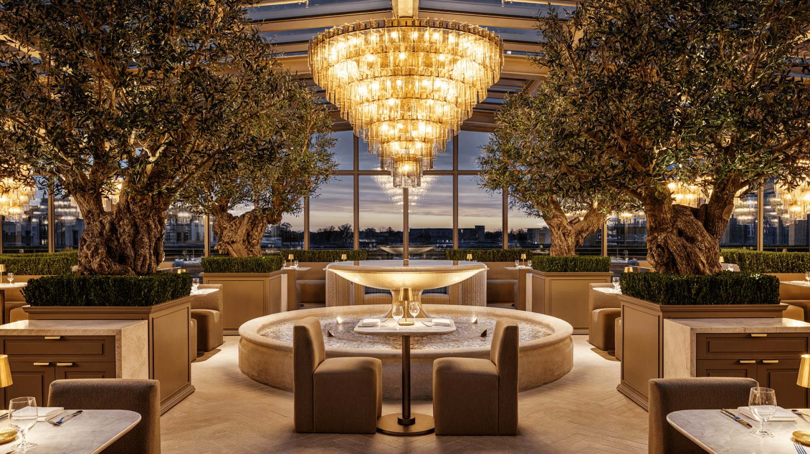 RH Rooftop Restaurant at RH Detroit rooftop bar in Detroit, United States