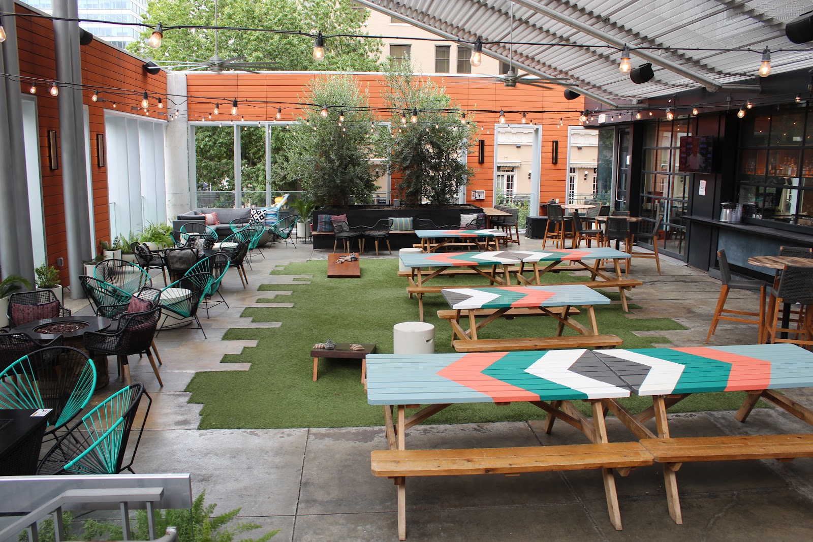 Upstairs at Caroline rooftop bar in Austin, United States