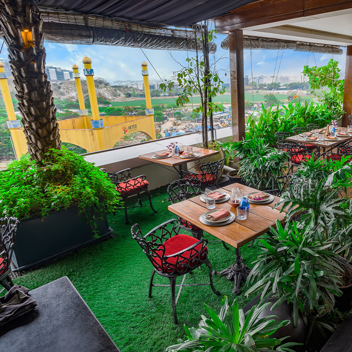 Exotica Hitech City- North Indian Rooftop Restaurant rooftop view