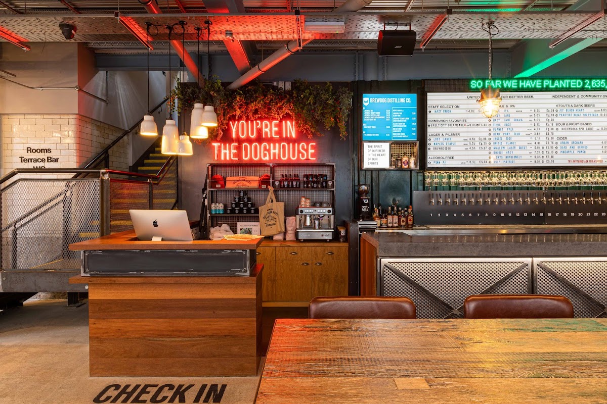 BrewDog DogHouse Edinburgh Bar & Terrace rooftop view
