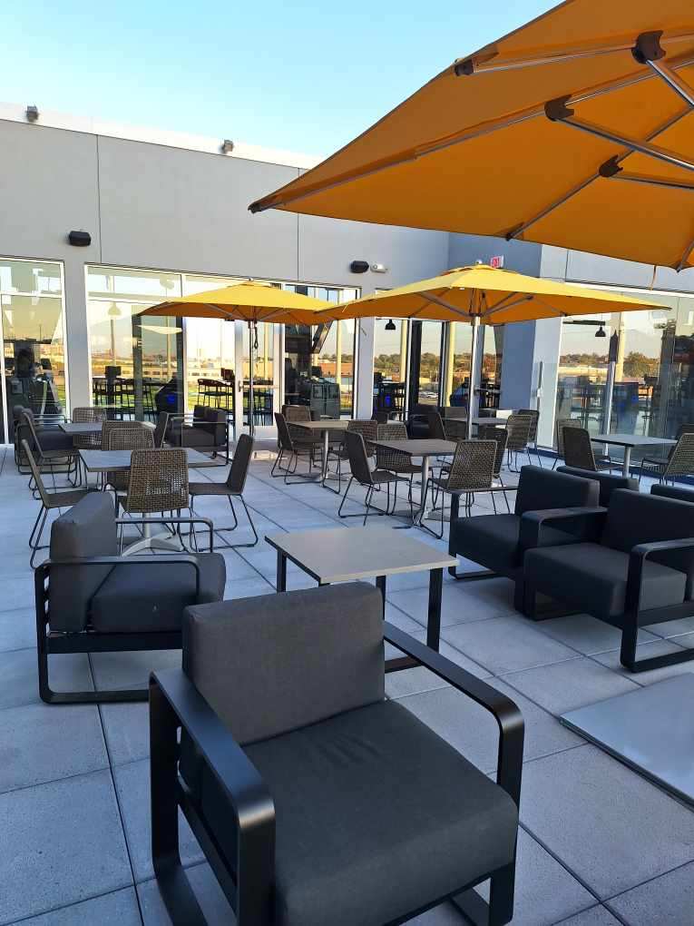 Topgolf St. Louis - Midtown rooftop view