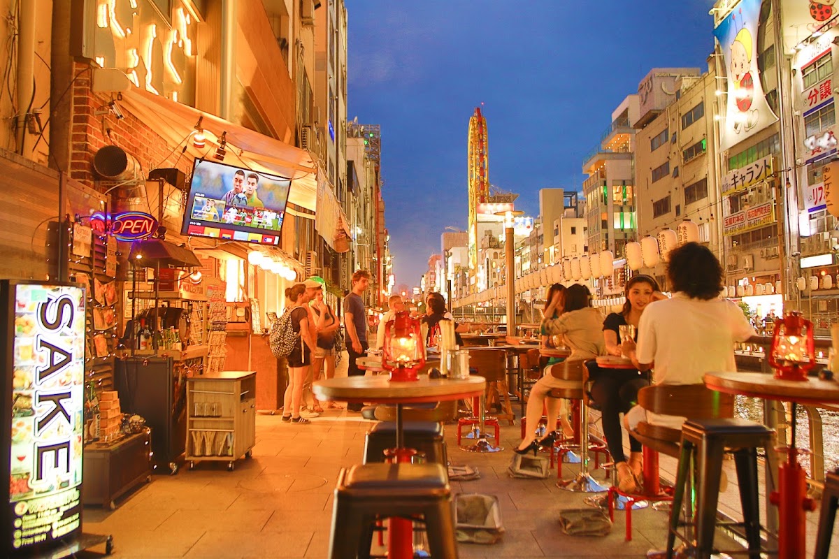 Dotonbori Riverside Grill Wonder rooftop view