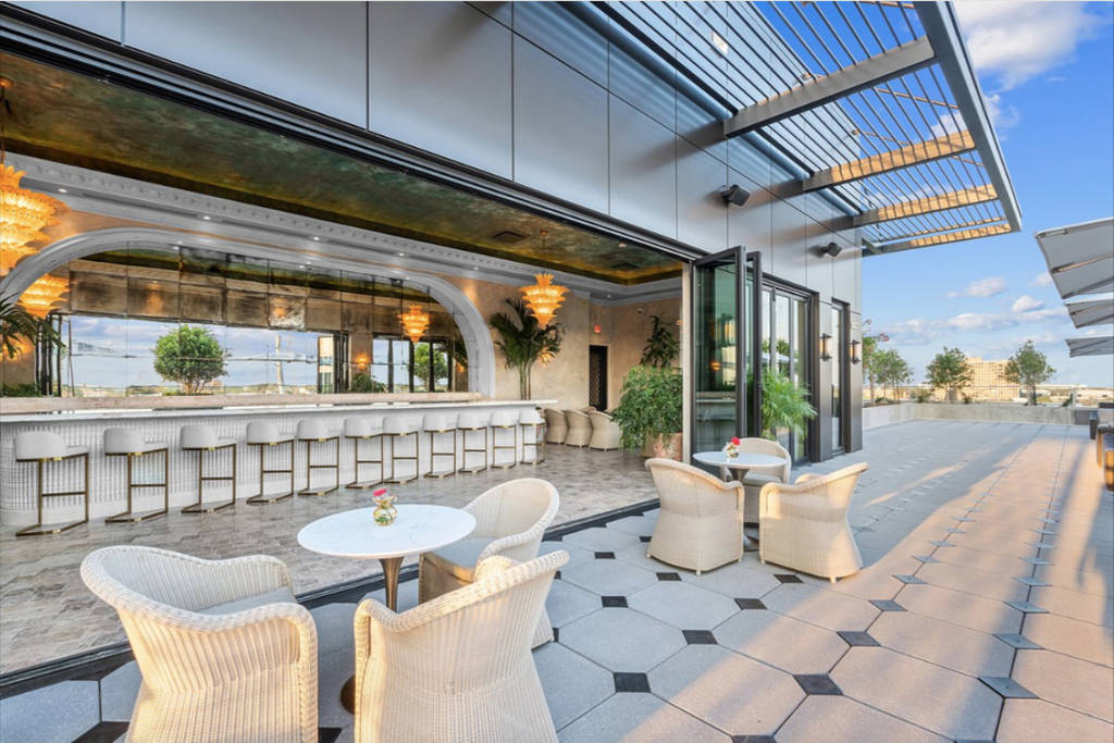 Aperitivo rooftop view