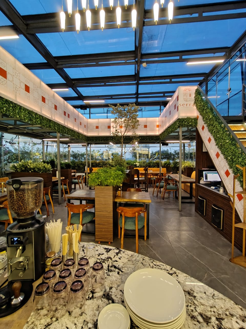 The Serra Rooftop Cafe rooftop view